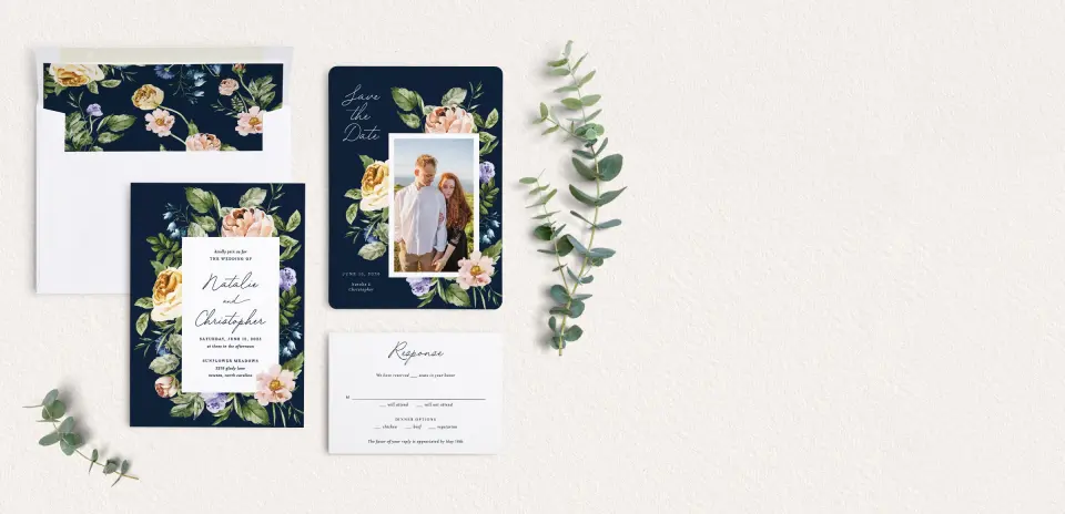 Front of Save the Date Card