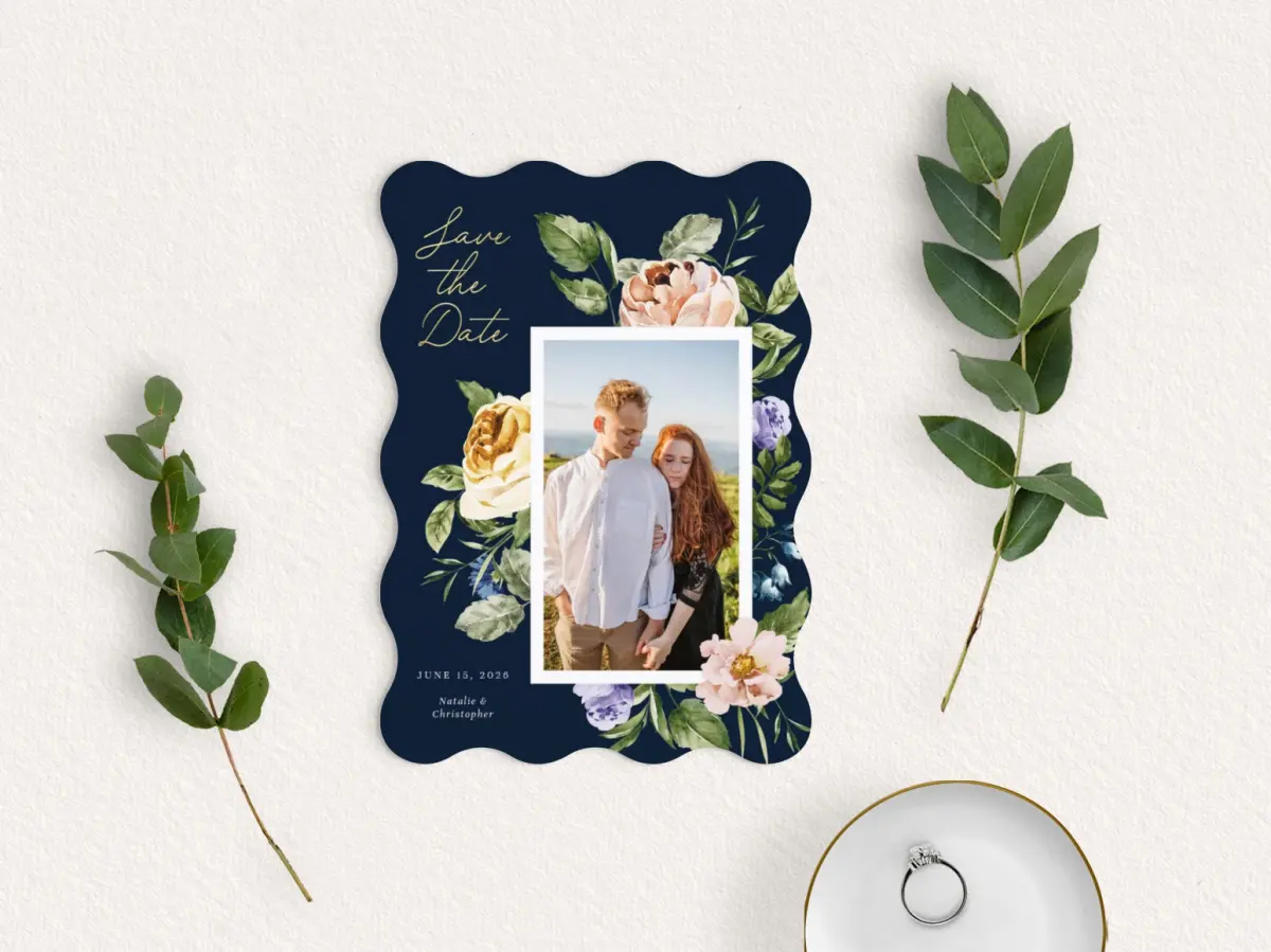 Save the Date Card with Optional Guest Addressing Service