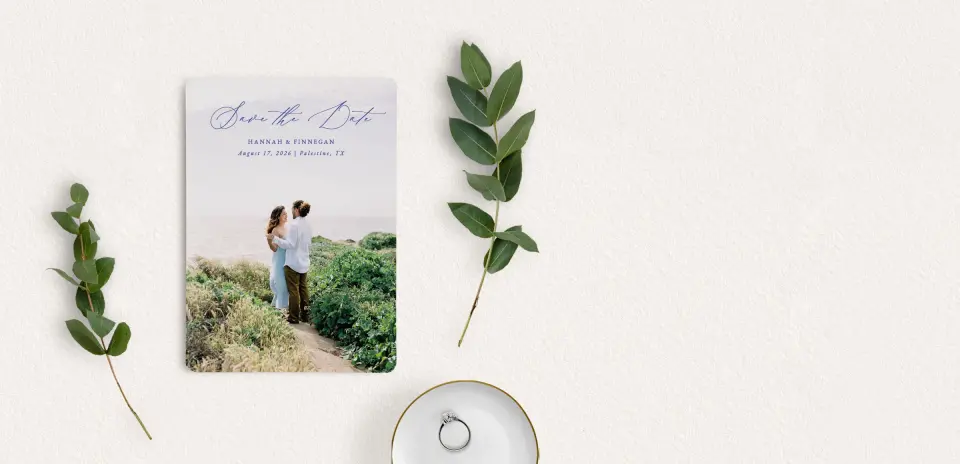 Save the Date Card with Optional Guest Addressing Service