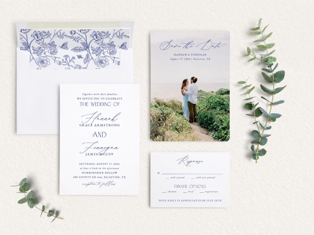 Front of Save the Date Card