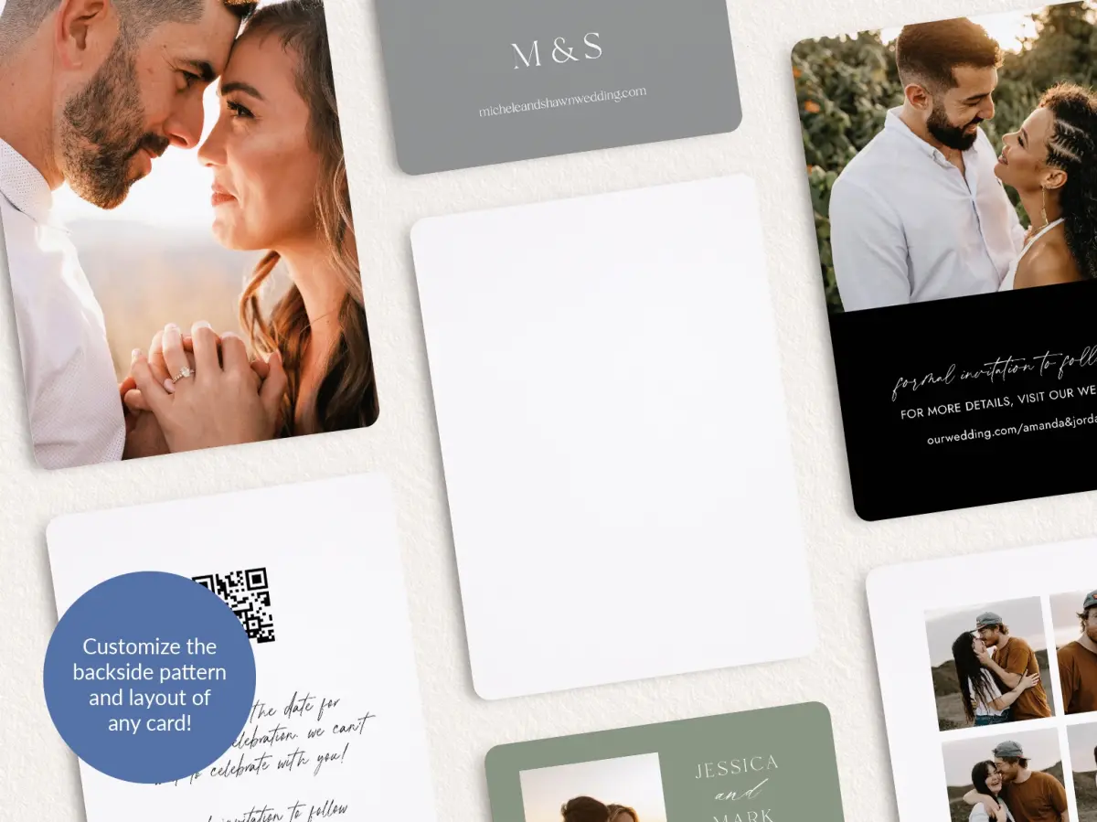 Back of Save the Date Card