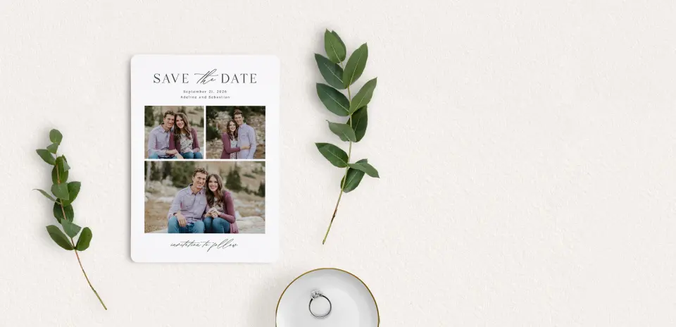 Save the Date Card with Optional Guest Addressing Service