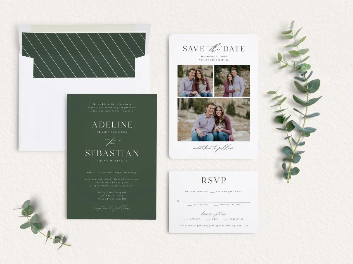 Front of Save the Date Card