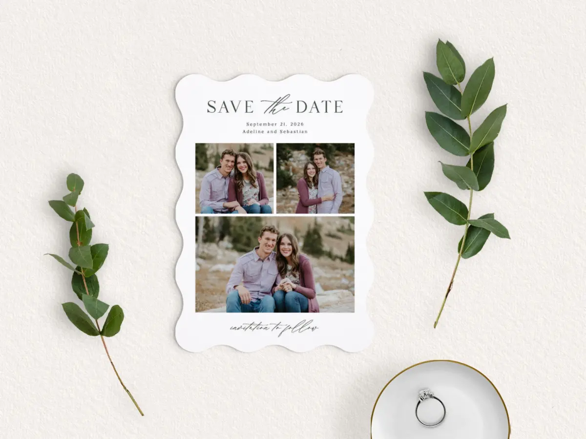 Save the Date Card with Optional Guest Addressing Service