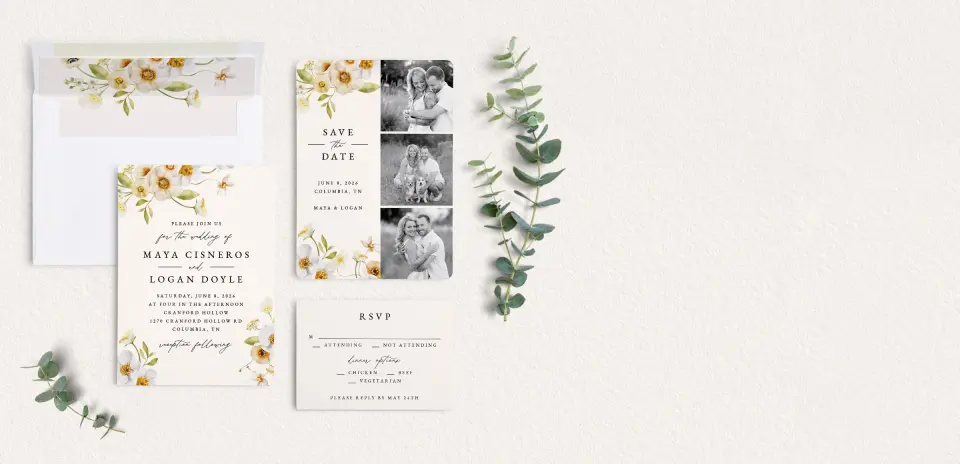 Front of Save the Date Card