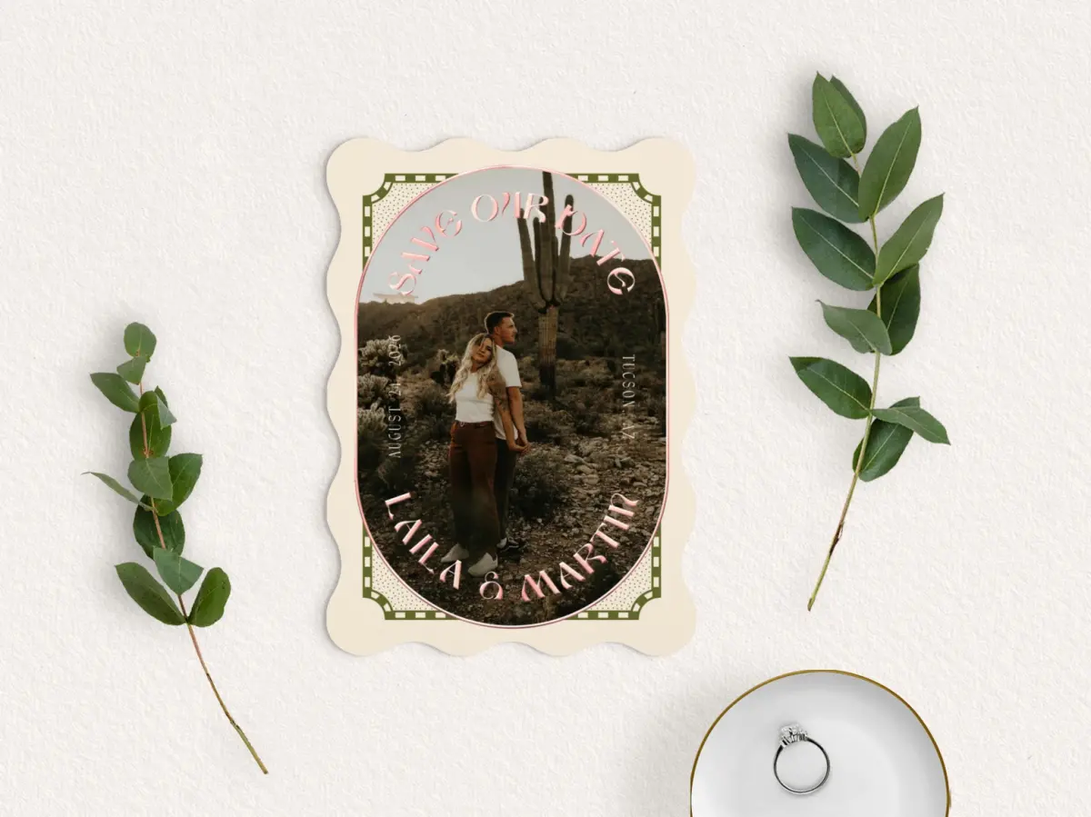Save the Date Card with Optional Guest Addressing Service
