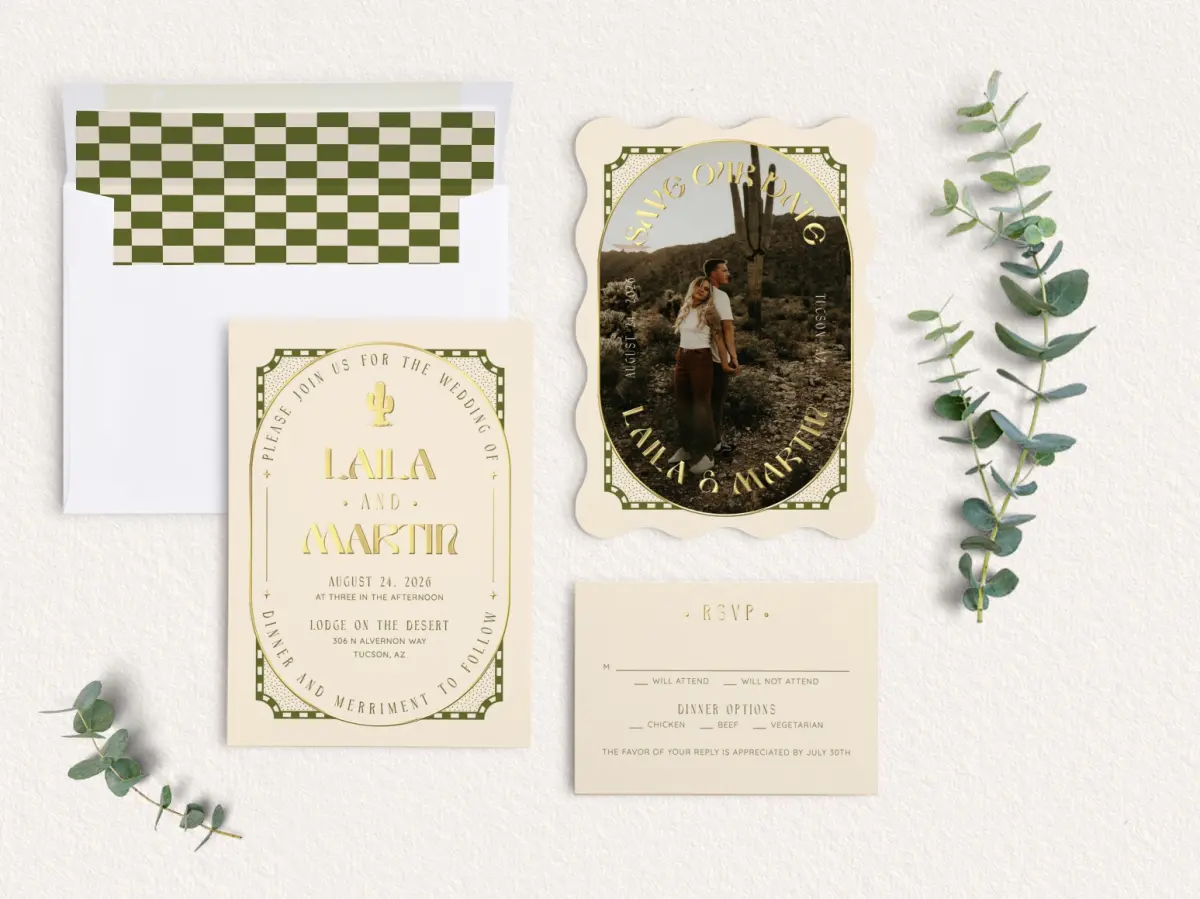 Front of Save the Date Card