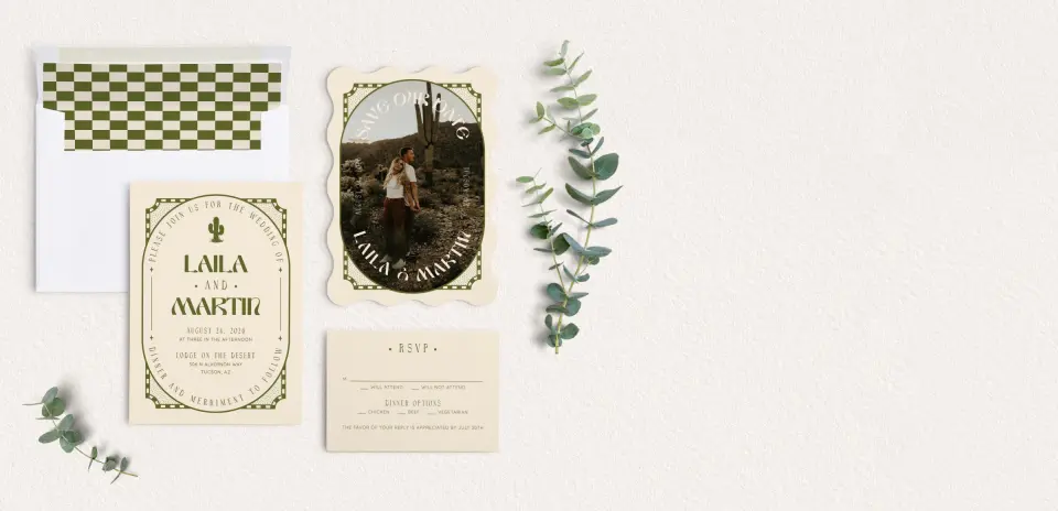 Front of Save the Date Card