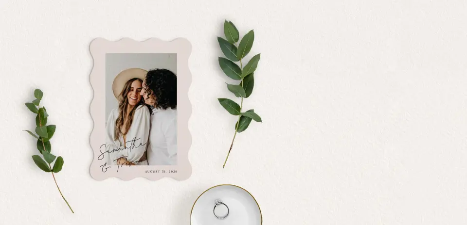 Save the Date Card with Optional Guest Addressing Service