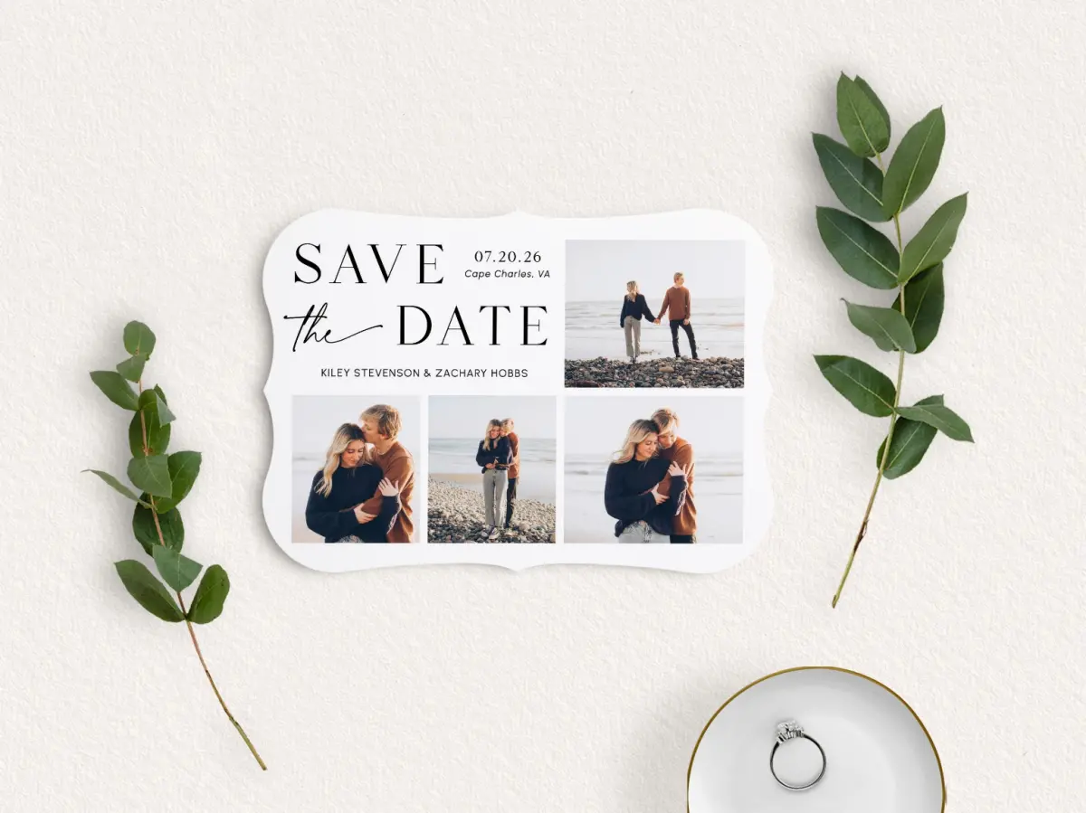 Save the Date Card with Optional Guest Addressing Service