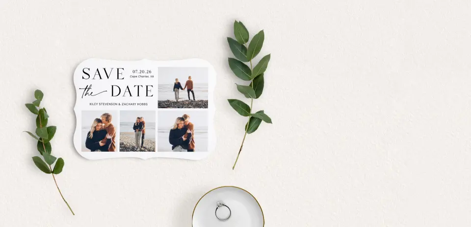 Save the Date Card with Optional Guest Addressing Service
