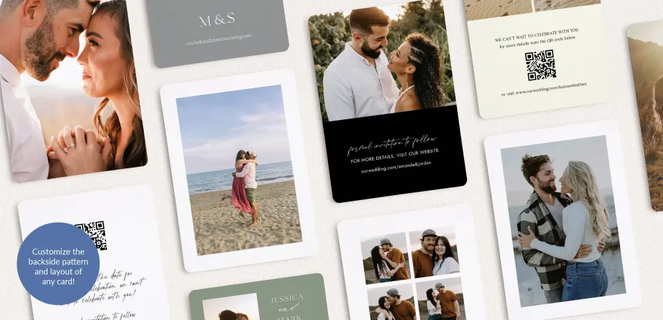 Back of Save the Date Card