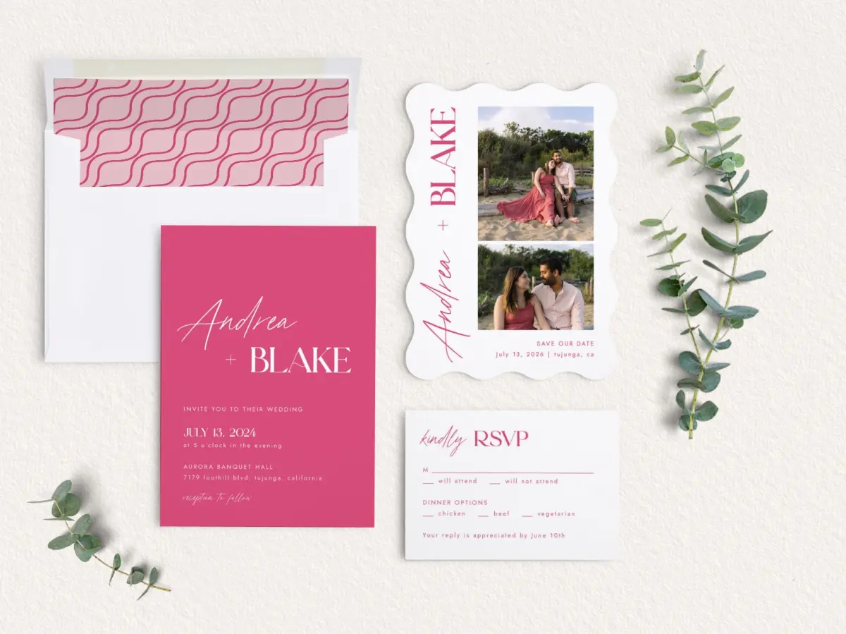 Front of Save the Date Card