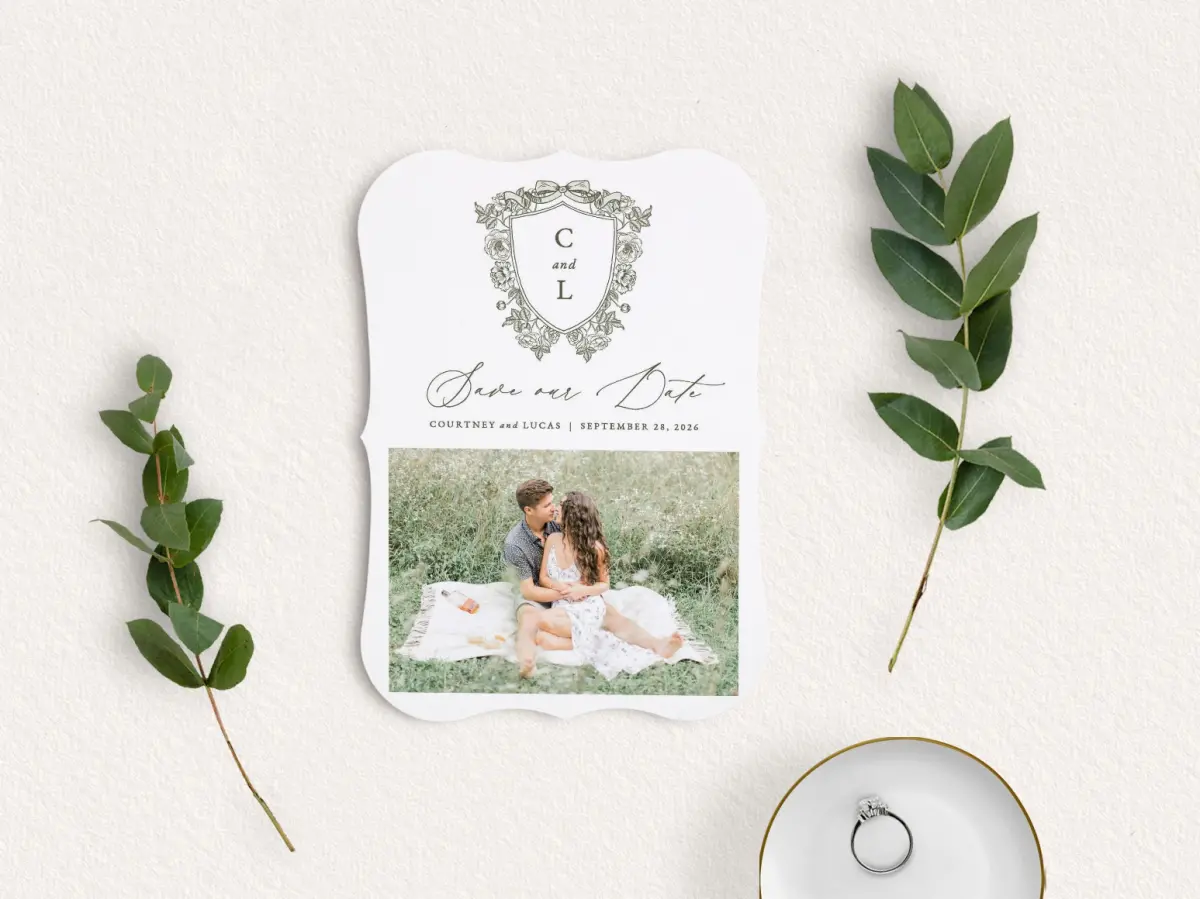 Save the Date Card with Optional Guest Addressing Service
