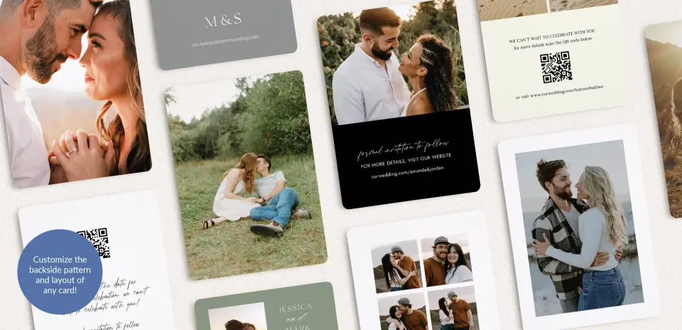 Back of Save the Date Card
