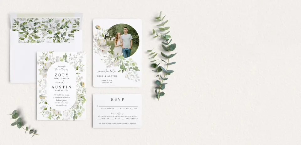 Front of Save the Date Card