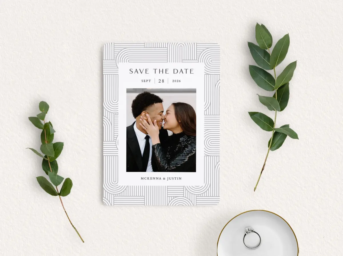 Save the Date Card with Optional Guest Addressing Service