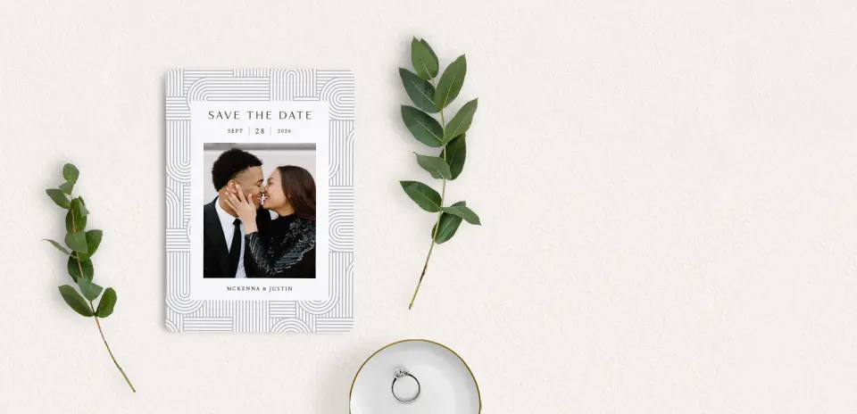 Save the Date Card with Optional Guest Addressing Service