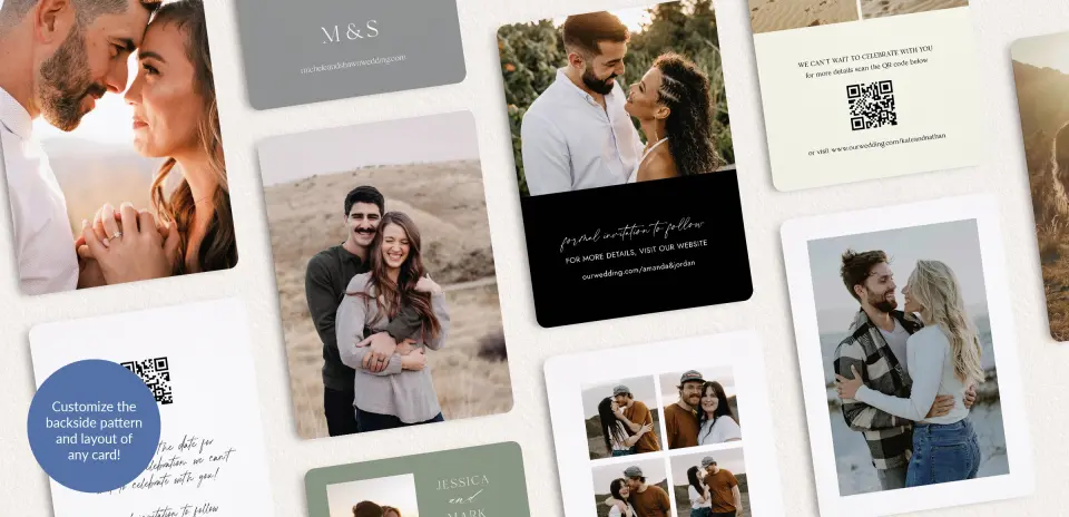 Back of Save the Date Card