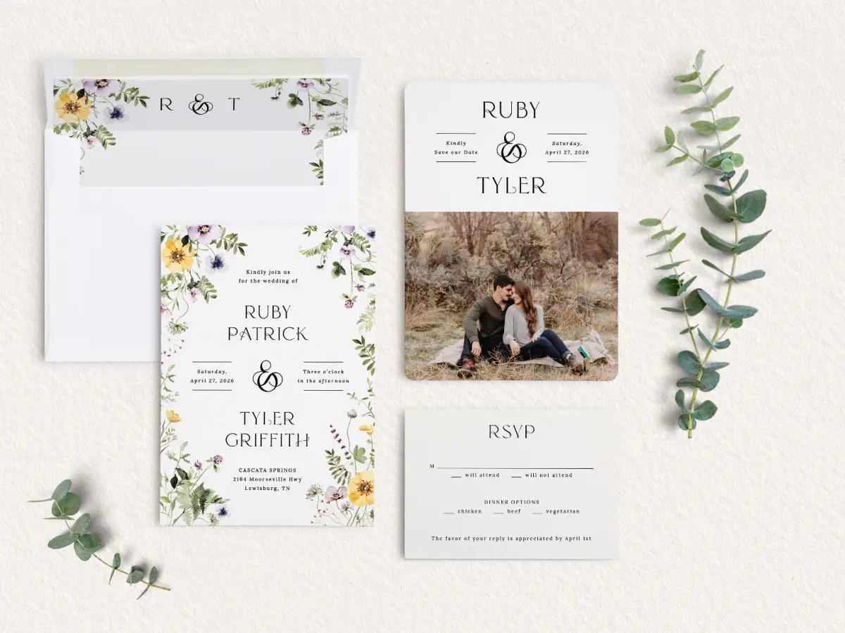 Front of Save the Date Card