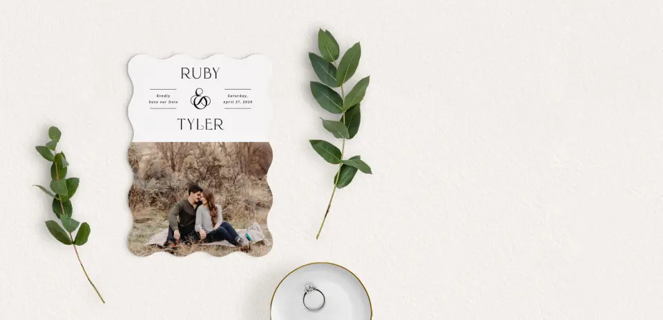Save the Date Card with Optional Guest Addressing Service