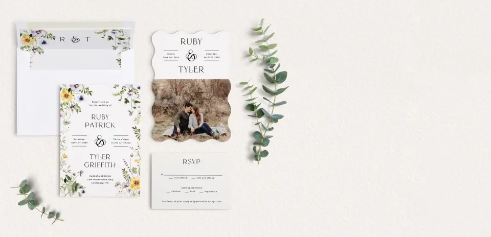Front of Save the Date Card
