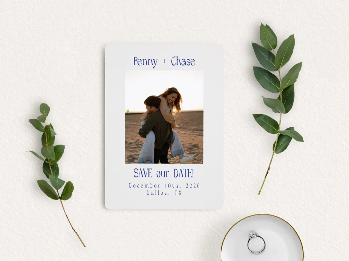 Save the Date Card with Optional Guest Addressing Service