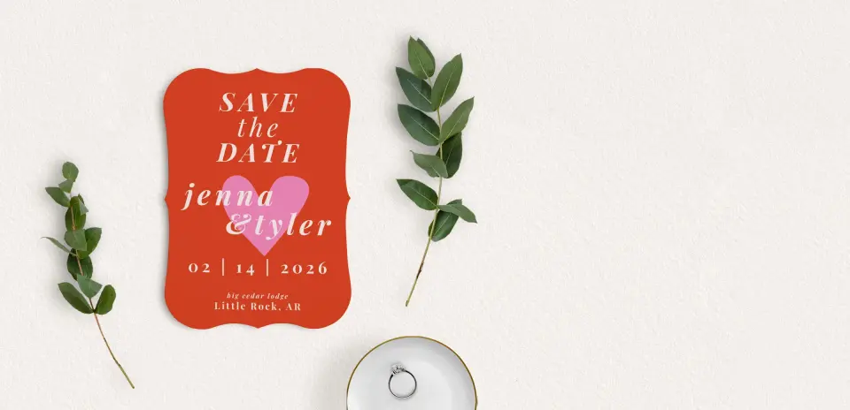 Save the Date Card with Optional Guest Addressing Service