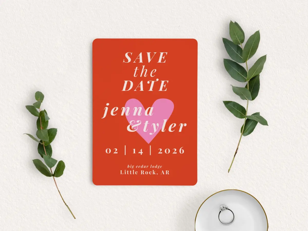 Save the Date Card with Optional Guest Addressing Service