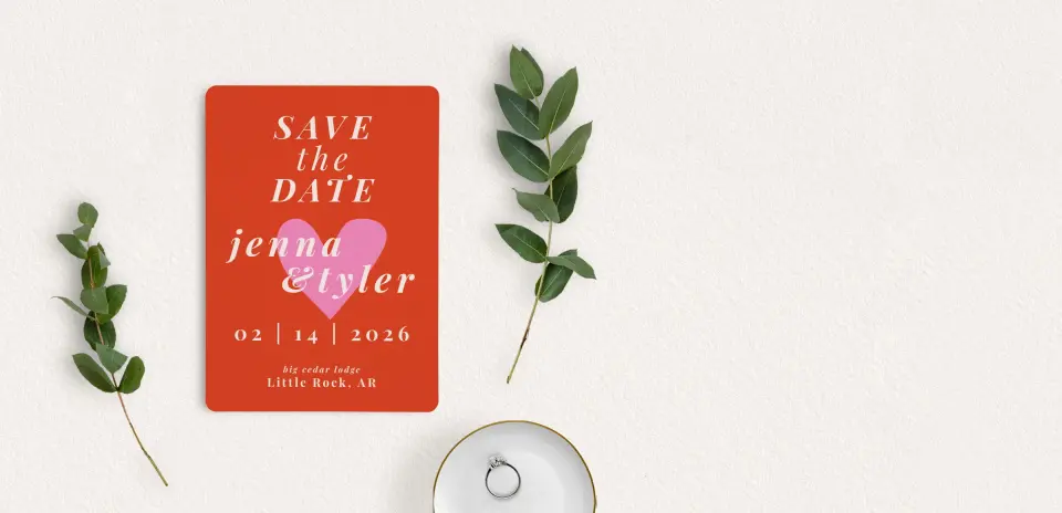 Save the Date Card with Optional Guest Addressing Service