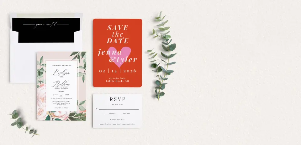 Front of Save the Date Card