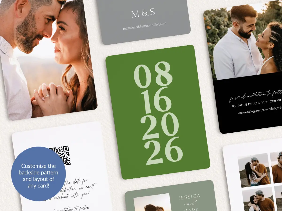 Back of Save the Date Card