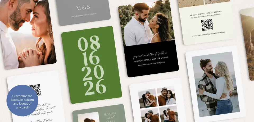 Back of Save the Date Card