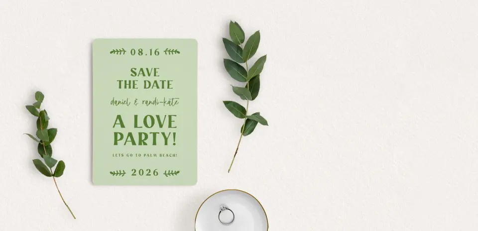 Save the Date Card with Optional Guest Addressing Service