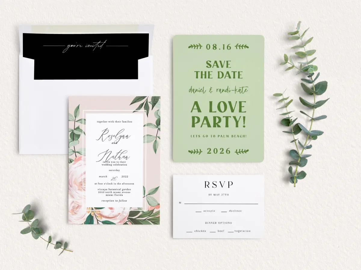 Front of Save the Date Card