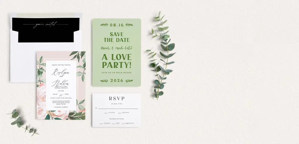 Front of Save the Date Card