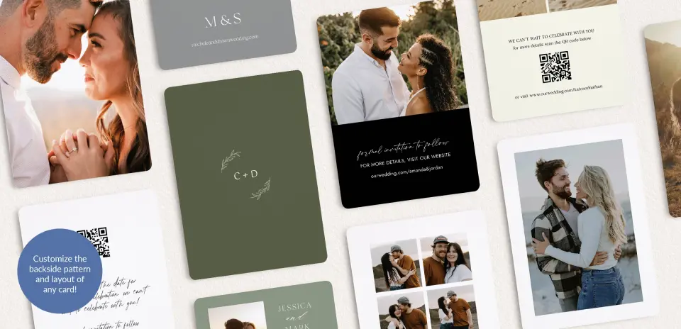 Back of Save the Date Card
