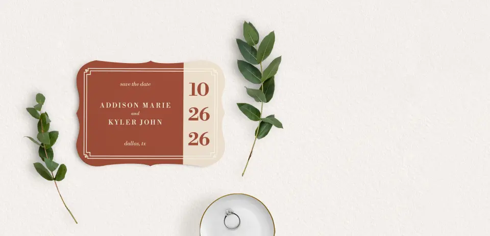 Save the Date Card with Optional Guest Addressing Service