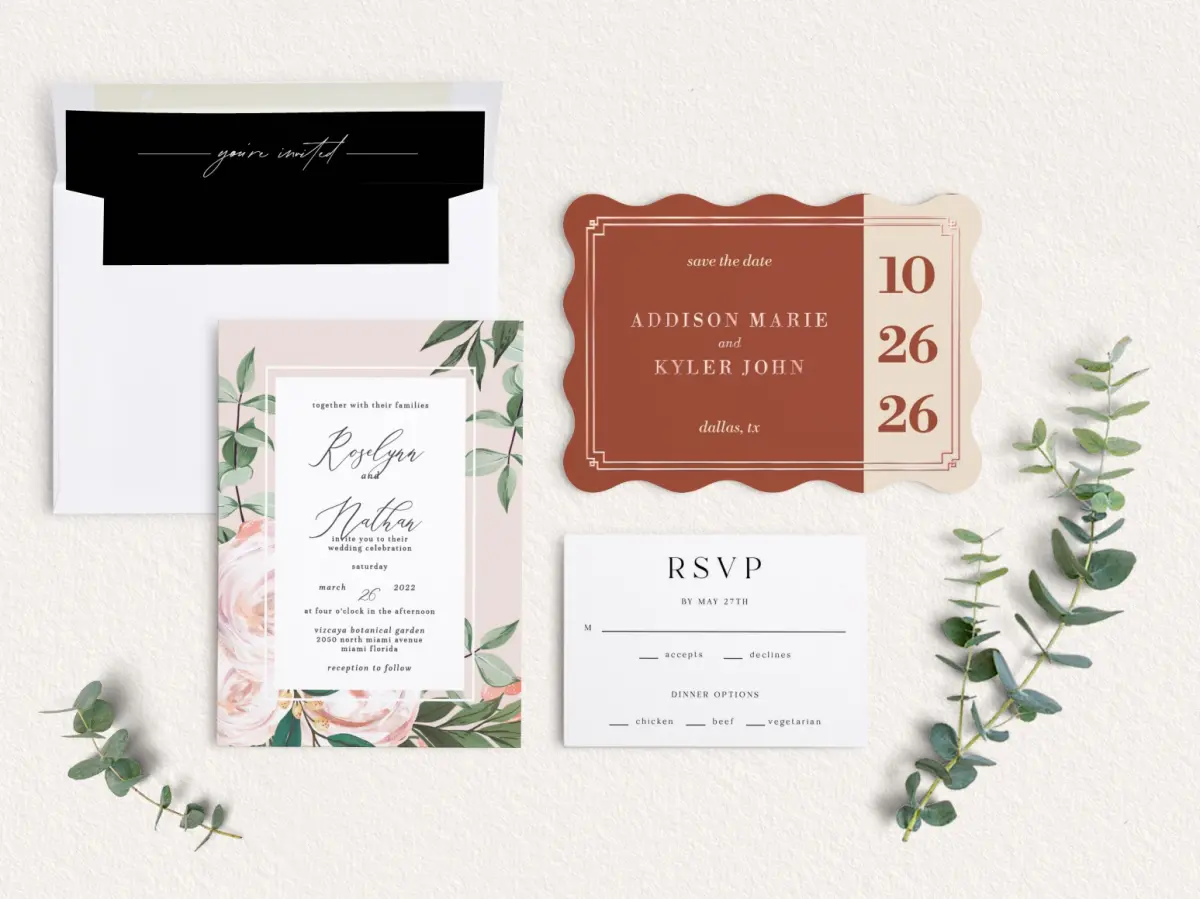 Front of Save the Date Card