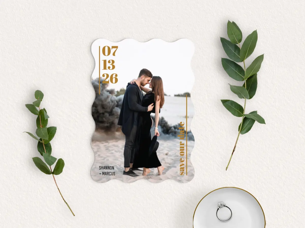 Save the Date Card with Optional Guest Addressing Service