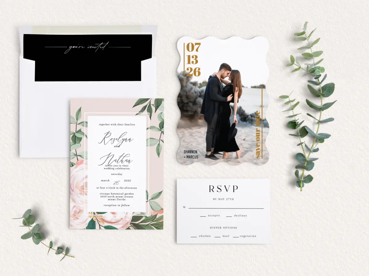 Front of Save the Date Card