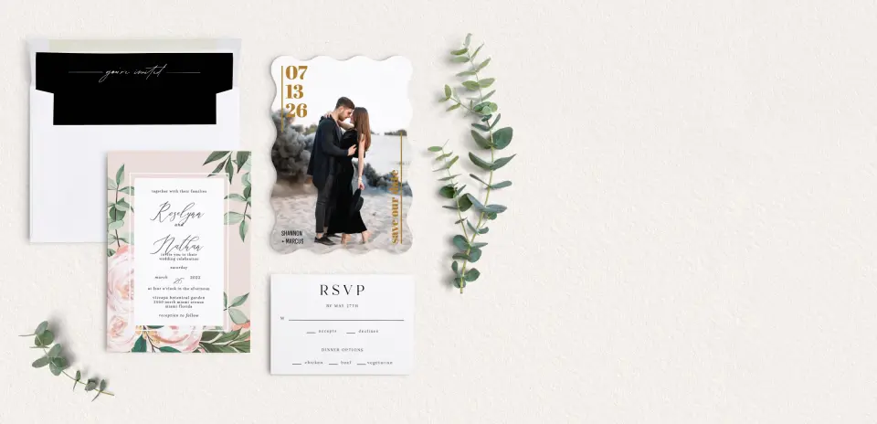 Front of Save the Date Card