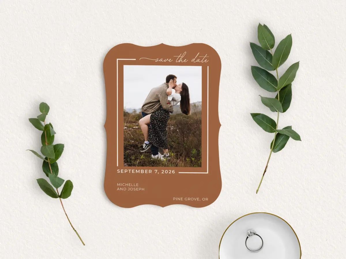 Save the Date Card with Optional Guest Addressing Service