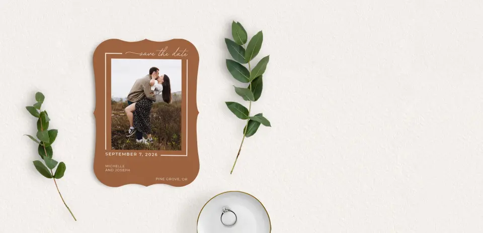 Save the Date Card with Optional Guest Addressing Service