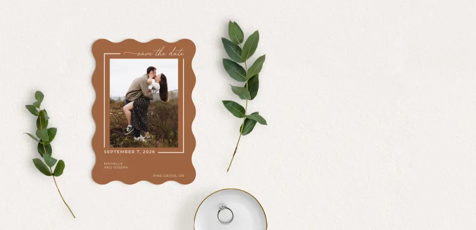 Save the Date Card with Optional Guest Addressing Service