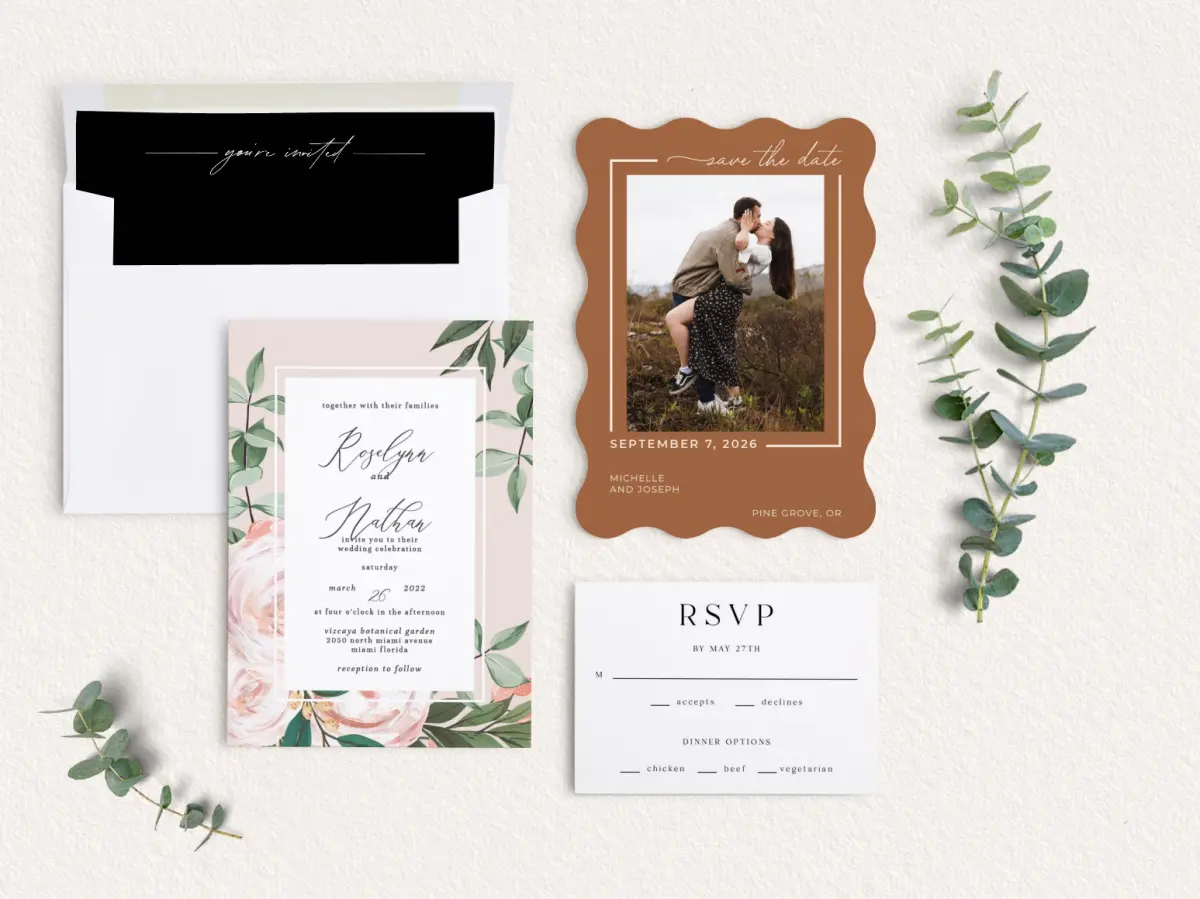 Front of Save the Date Card