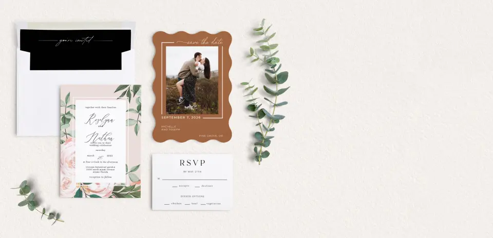Front of Save the Date Card