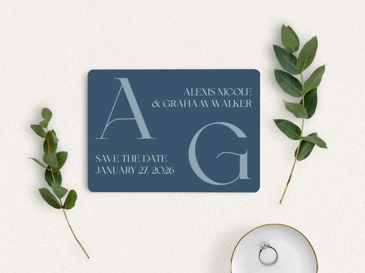 Save the Date Card with Optional Guest Addressing Service