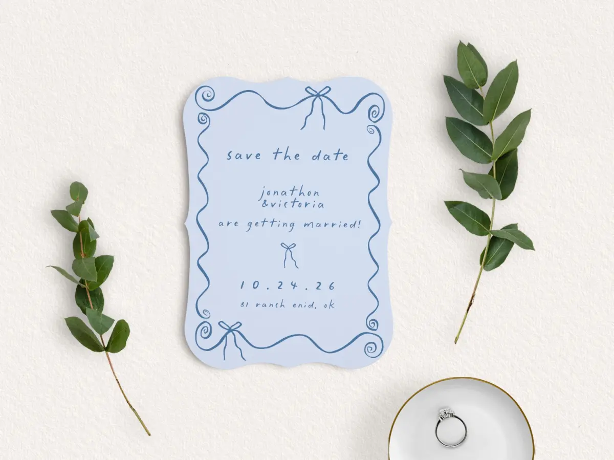 Save the Date Card with Optional Guest Addressing Service