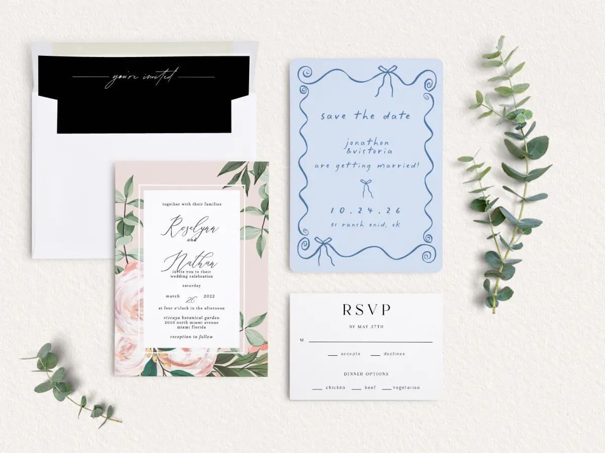 Front of Save the Date Card